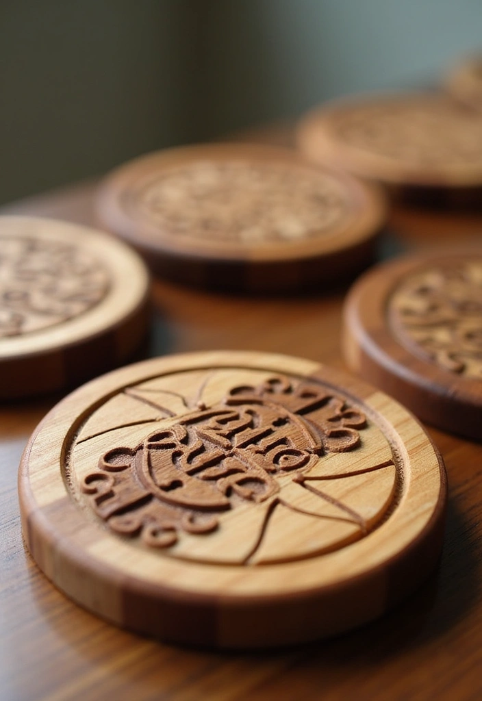 30 DIY Home Decor Easy Bedroom Craft Ideas You’ll Love Making 21 30 DIY Home Decor Easy Bedroom Craft Ideas You’ll Love Making - 20. Crafting Wooden Coasters