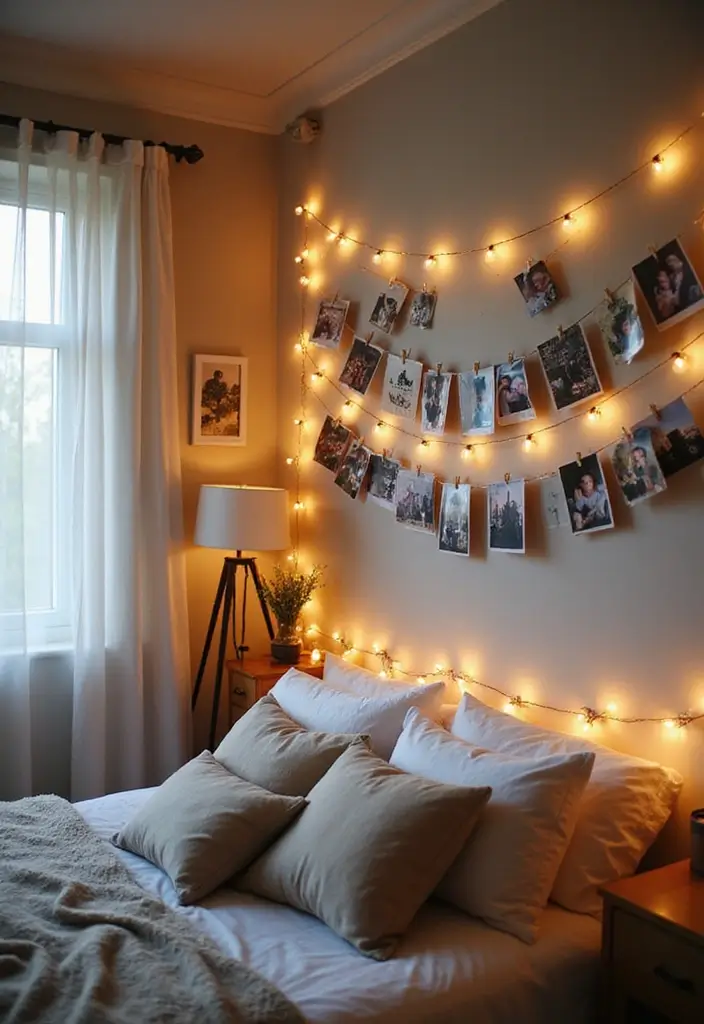30 DIY Home Decor Easy Bedroom Craft Ideas You’ll Love Making 9 30 DIY Home Decor Easy Bedroom Craft Ideas You’ll Love Making - 8. Personalized Photo Garland