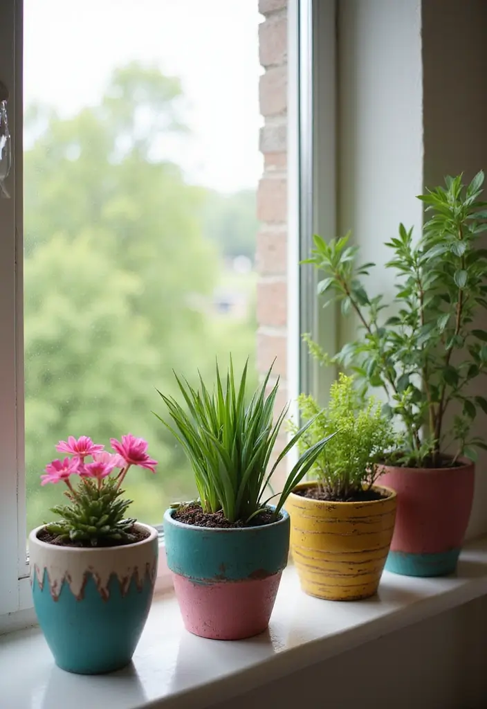 30 DIY Home Decor Easy Bedroom Craft Ideas You’ll Love Making 10 30 DIY Home Decor Easy Bedroom Craft Ideas You’ll Love Making - 9. Painted Flower Pots