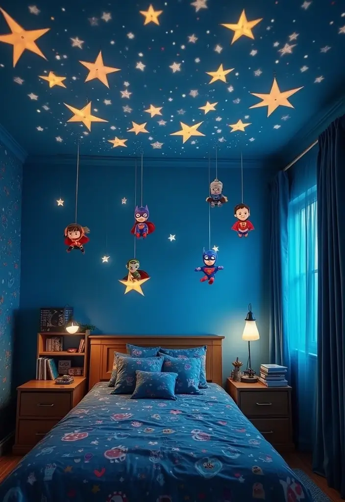 30 Marvel Bedroom Ideas Boy Rooms That Feel Heroic & Fun 29 30 Marvel Bedroom Ideas Boy Rooms That Feel Heroic & Fun - 28. Marvelous Ceiling Decor