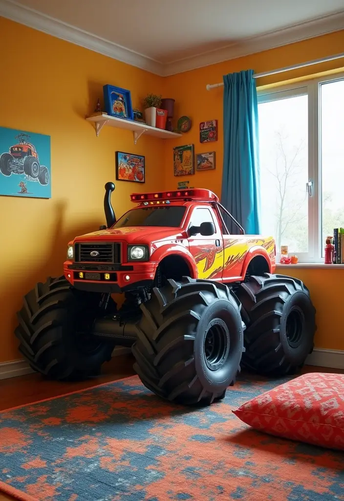 30 Monster Truck Bedroom Ideas That Kids Will Go Crazy For 25 30 Monster Truck Bedroom Ideas That Kids Will Go Crazy For - 24. Truck-Shaped Furniture