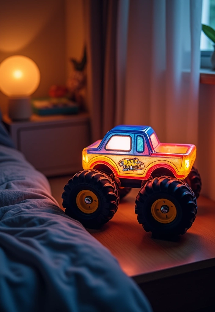 30 Monster Truck Bedroom Ideas That Kids Will Go Crazy For 27 30 Monster Truck Bedroom Ideas That Kids Will Go Crazy For - 26. Racing Track Night Lights
