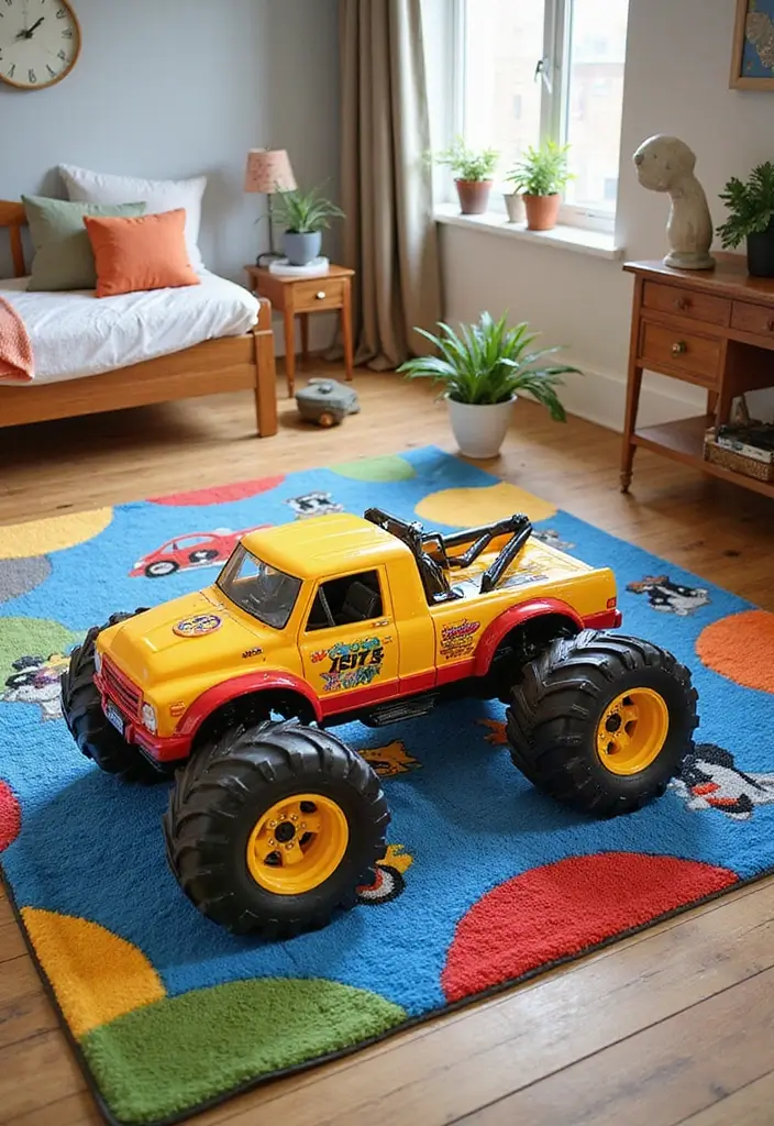 30 Monster Truck Bedroom Ideas That Kids Will Go Crazy For 4 30 Monster Truck Bedroom Ideas That Kids Will Go Crazy For - 3. Monster Truck Rugs