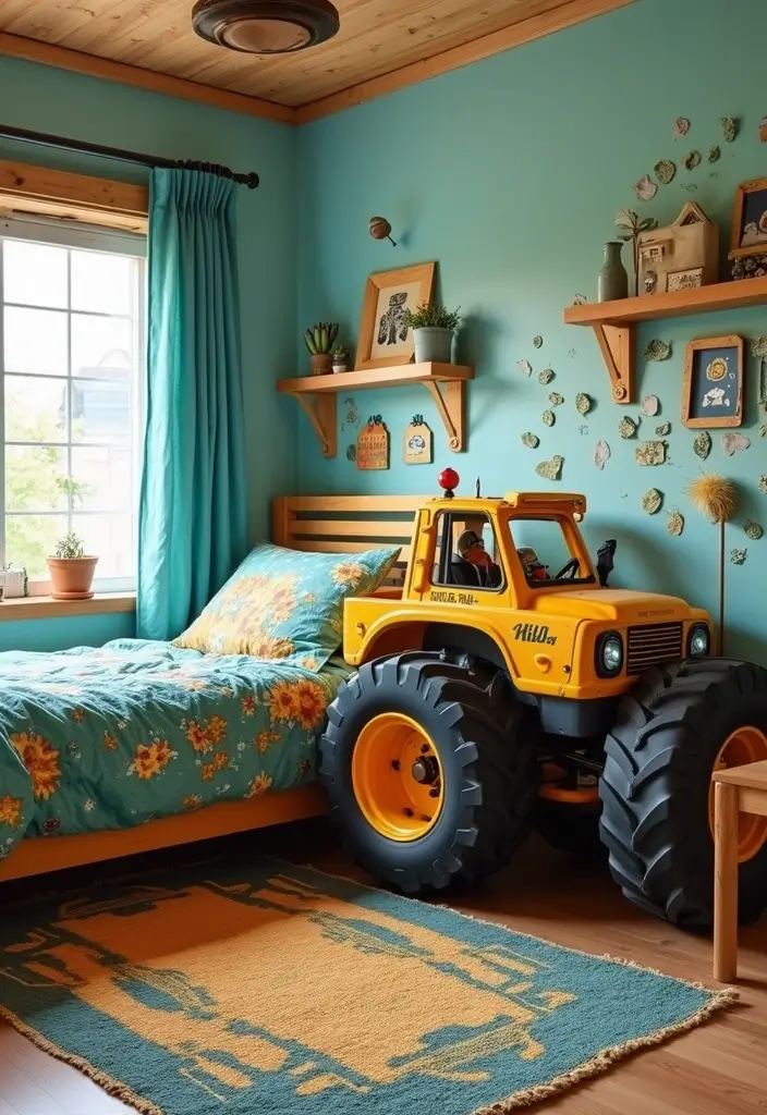30 Monster Truck Bedroom Ideas That Kids Will Go Crazy For 31 30 Monster Truck Bedroom Ideas That Kids Will Go Crazy For - 30. Eco-Friendly Decorative Elements