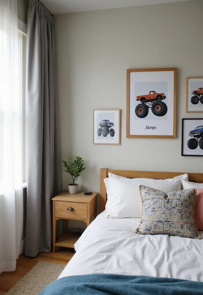 30 Monster Truck Bedroom Ideas That Kids Will Go Crazy For 6 30 Monster Truck Bedroom Ideas That Kids Will Go Crazy For - 5. Personalized Touches