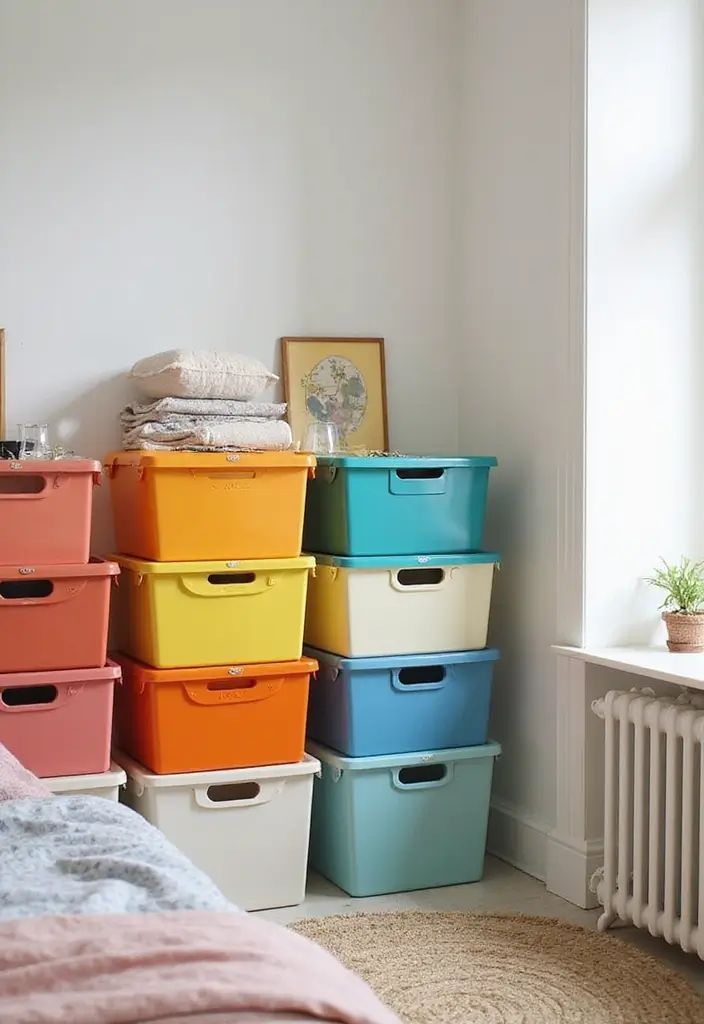 30 Organization Ideas for Bedroom That Keep Things Effortless 16 30 Organization Ideas for Bedroom That Keep Things Effortless - 15. Color-Coded Storage