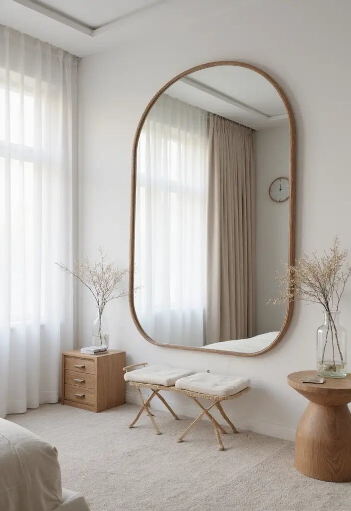 30 Organization Ideas for Bedroom That Keep Things Effortless 20 30 Organization Ideas for Bedroom That Keep Things Effortless - 19. Smart Use of Mirrors