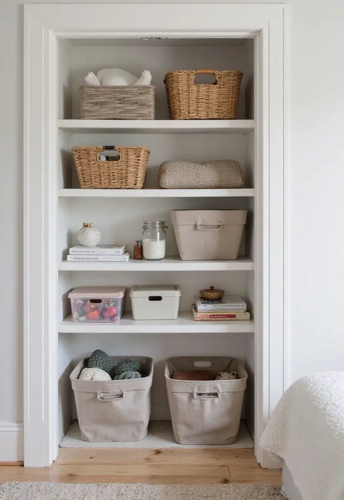 30 Organization Ideas for Bedroom That Keep Things Effortless 21 30 Organization Ideas for Bedroom That Keep Things Effortless - 20. Seasonal Storage Solutions
