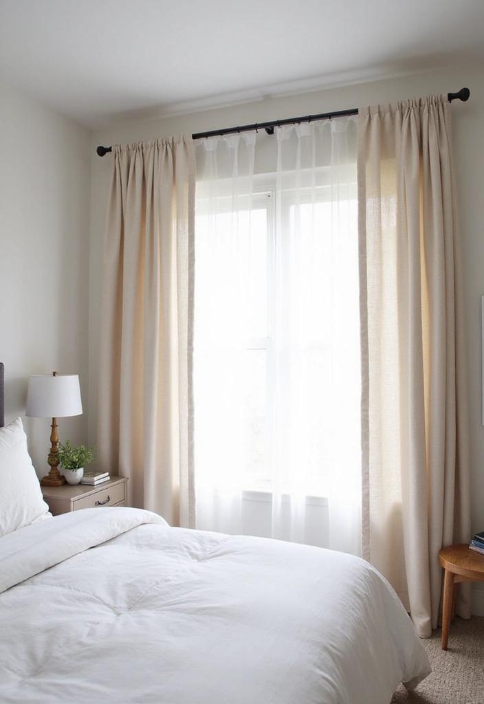 30 Organization Ideas for Bedroom That Keep Things Effortless 26 30 Organization Ideas for Bedroom That Keep Things Effortless - 25. Use Tension Rods for Curtains