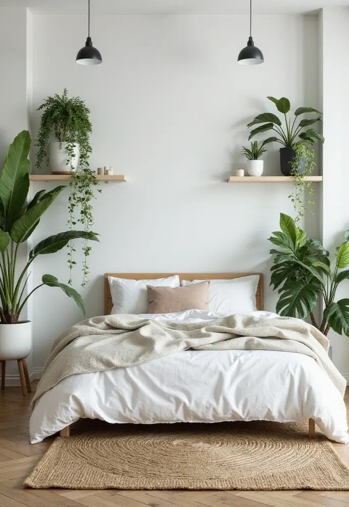 30 Organization Ideas for Bedroom That Keep Things Effortless 30 30 Organization Ideas for Bedroom That Keep Things Effortless - 29. Thoughtful Use of Plants
