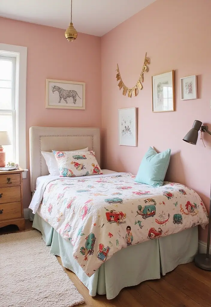 30 Pink Bedroom Ideas for Kids That Are Adorable and Playful 16 30 Pink Bedroom Ideas for Kids That Are Adorable and Playful - 15. Vintage Toy Box