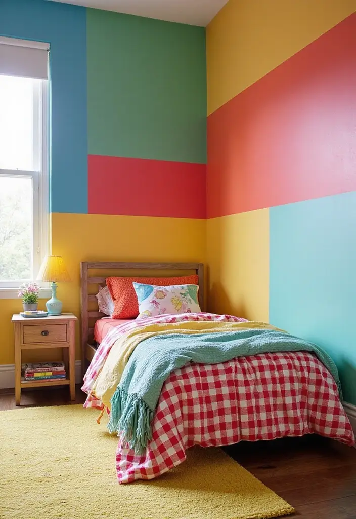 30 Pink Bedroom Ideas for Kids That Are Adorable and Playful 25 30 Pink Bedroom Ideas for Kids That Are Adorable and Playful - 24. Bold Color Blocks
