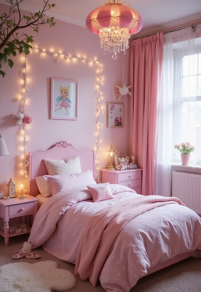 30 Pink Bedroom Ideas for Kids That Are Adorable and Playful 28 30 Pink Bedroom Ideas for Kids That Are Adorable and Playful - 27. Magical Fairy Tale