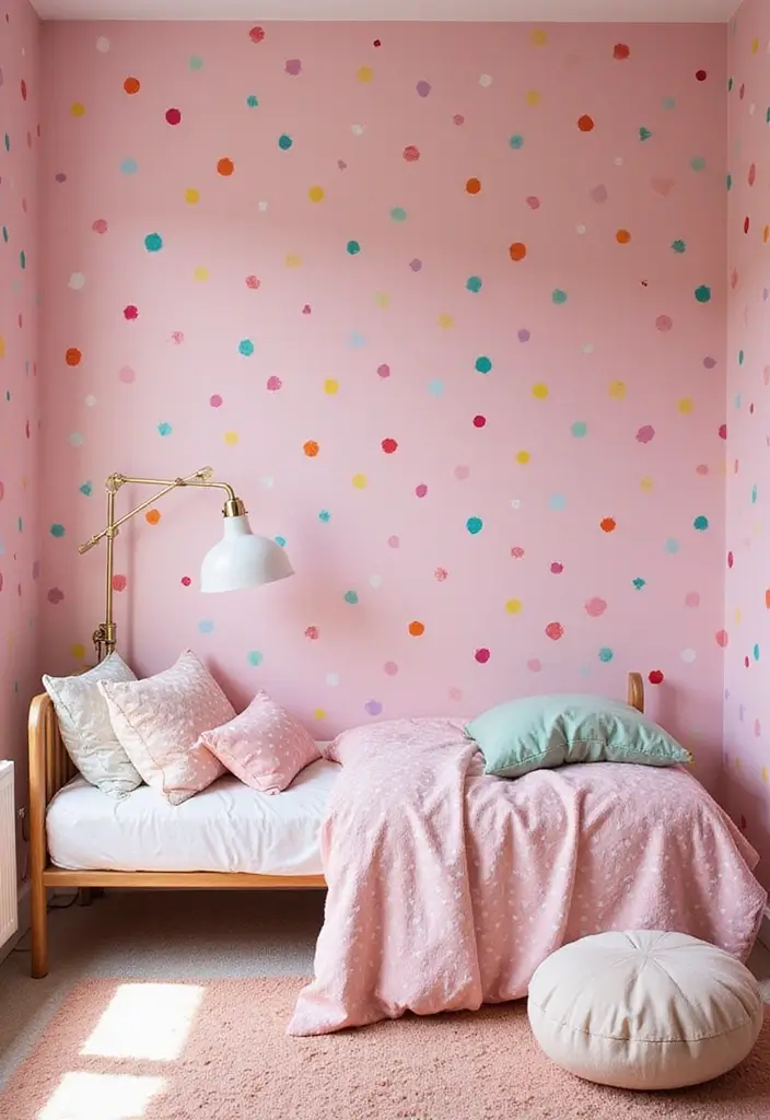 30 Pink Bedroom Ideas for Kids That Are Adorable and Playful 10 30 Pink Bedroom Ideas for Kids That Are Adorable and Playful - 9. Polka Dot Party