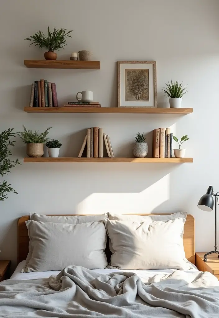 30 Teen Boys Shared Bedroom Ideas That Are Functional and Cool 13 30 Teen Boys Shared Bedroom Ideas That Are Functional and Cool - 12. Wall-Mounted Shelves