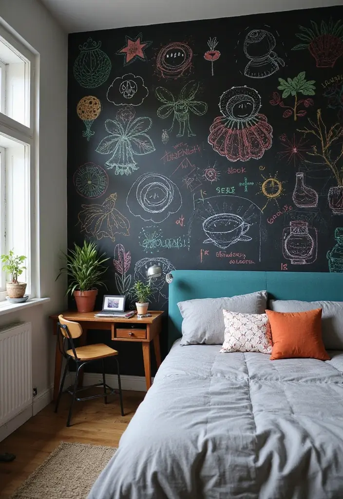 30 Teen Boys Shared Bedroom Ideas That Are Functional and Cool 17 30 Teen Boys Shared Bedroom Ideas That Are Functional and Cool - 16. Chalkboard Walls