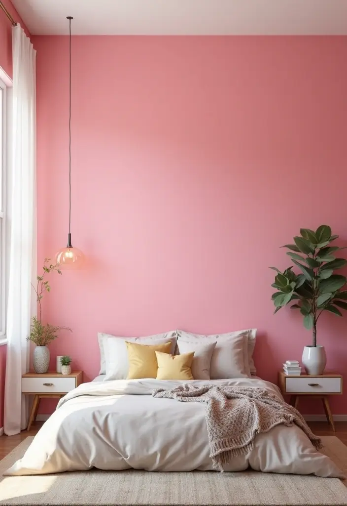 30 Victoria's Secret Bedroom Ideas That Feel Feminine & Glam 7 30 Victoria's Secret Bedroom Ideas That Feel Feminine & Glam - 6. Playful Pink Accent Wall