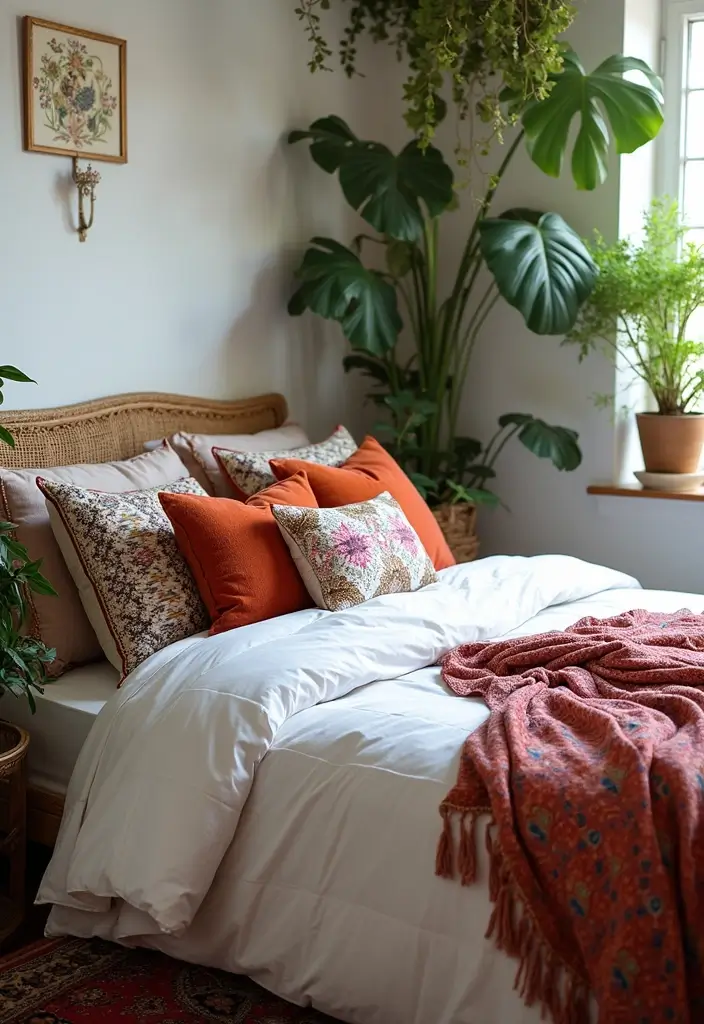 30 White Comforter Bedroom Ideas with Color That Feel Fresh & Inviting 2 30 White Comforter Bedroom Ideas with Color That Feel Fresh & Inviting - 1. Bohemian Bliss with Jewel Tones