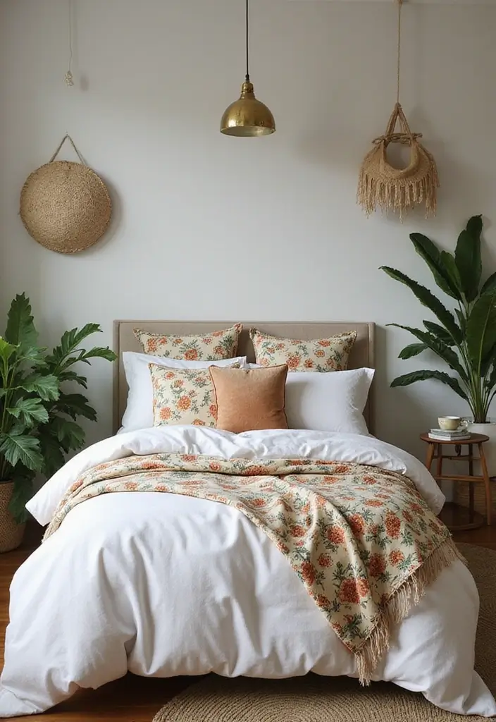 30 White Comforter Bedroom Ideas with Color That Feel Fresh & Inviting 15 30 White Comforter Bedroom Ideas with Color That Feel Fresh & Inviting - 14. Nature-Inspired Spirit
