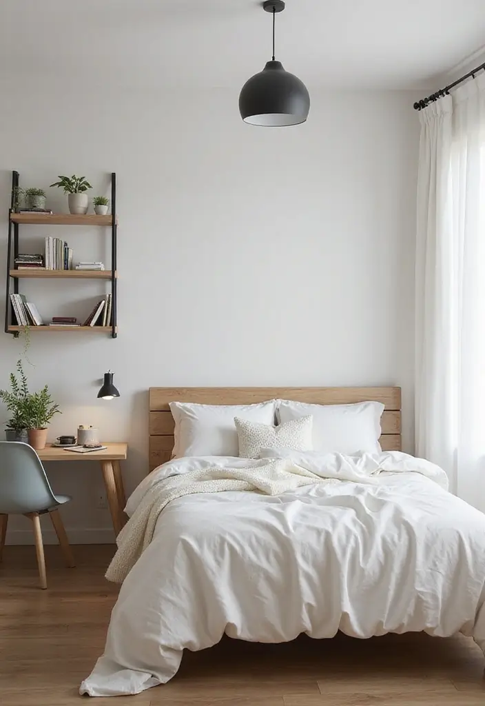 30 White Comforter Bedroom Ideas with Color That Feel Fresh & Inviting 27 30 White Comforter Bedroom Ideas with Color That Feel Fresh & Inviting - 26. Functional Spaces