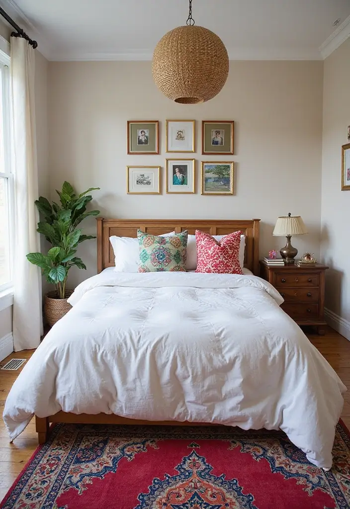30 White Comforter Bedroom Ideas with Color That Feel Fresh & Inviting 9 30 White Comforter Bedroom Ideas with Color That Feel Fresh & Inviting - 8. Eclectic Mix of Colors